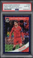 2018 Panini Donruss Cristiano Ronaldo Optic Purple Velocity #/125 PSA 10
