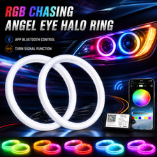 App Cotton Rgb Chasing Angel Eye Halo Ring With Turning Signal Car Headlight Drl
