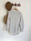 Vintage Hand Knitted Jumper UK 14-16 Cable Knit Chunky Knit Fisherman