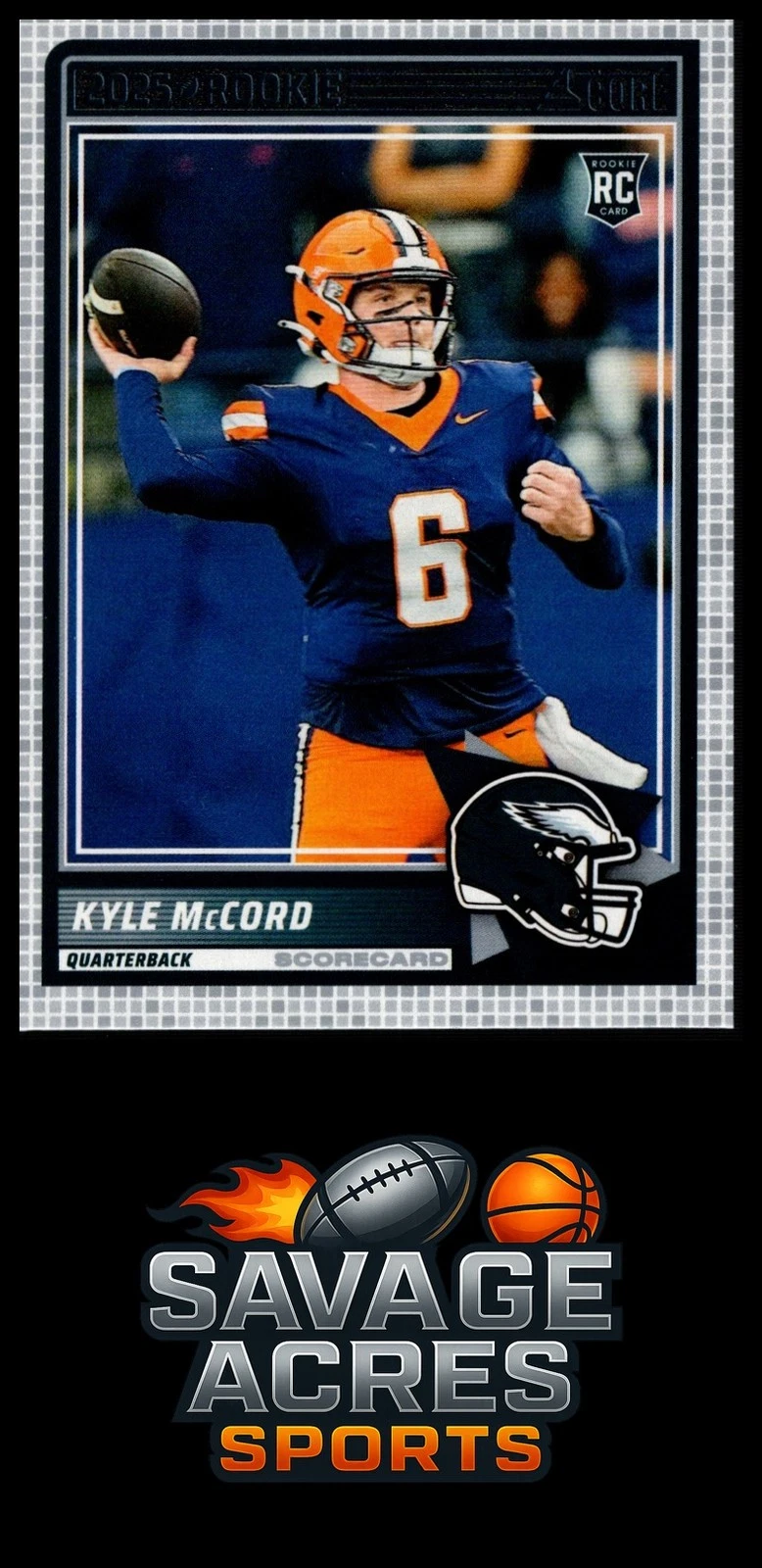 Kyle McCord 2025 Score Scorecard #73 RC Philadelphia Eagles