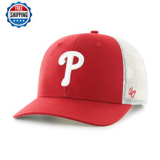 47 MLB Trucker Snapback Adjustable Hat - Philadelphia Phillies Red