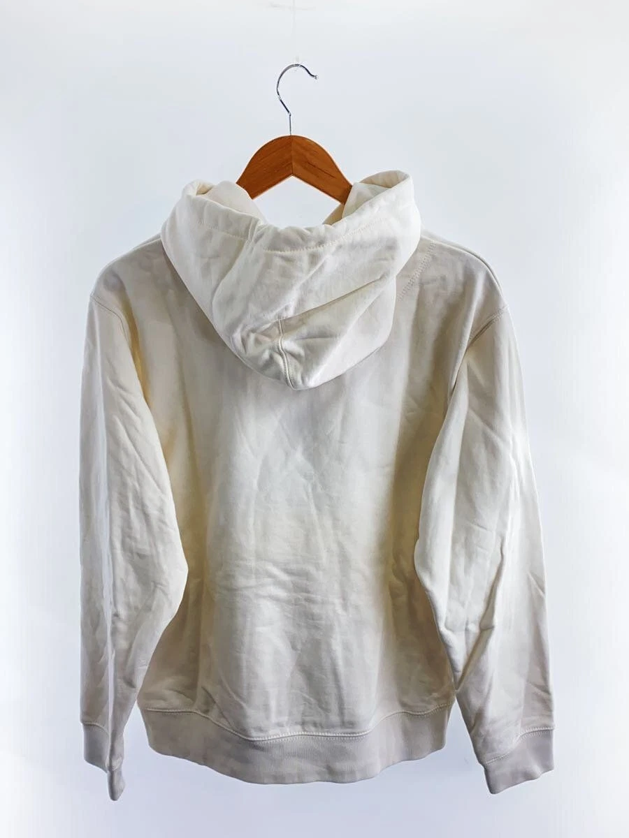 Coach Felpa con Cappuccio Firmata Quadrata M Cotone Stampa Bianca CR039 Usata