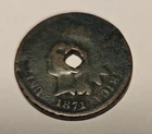 1871 Indian Head Cent penny hole Combine for FREE Shipping NR