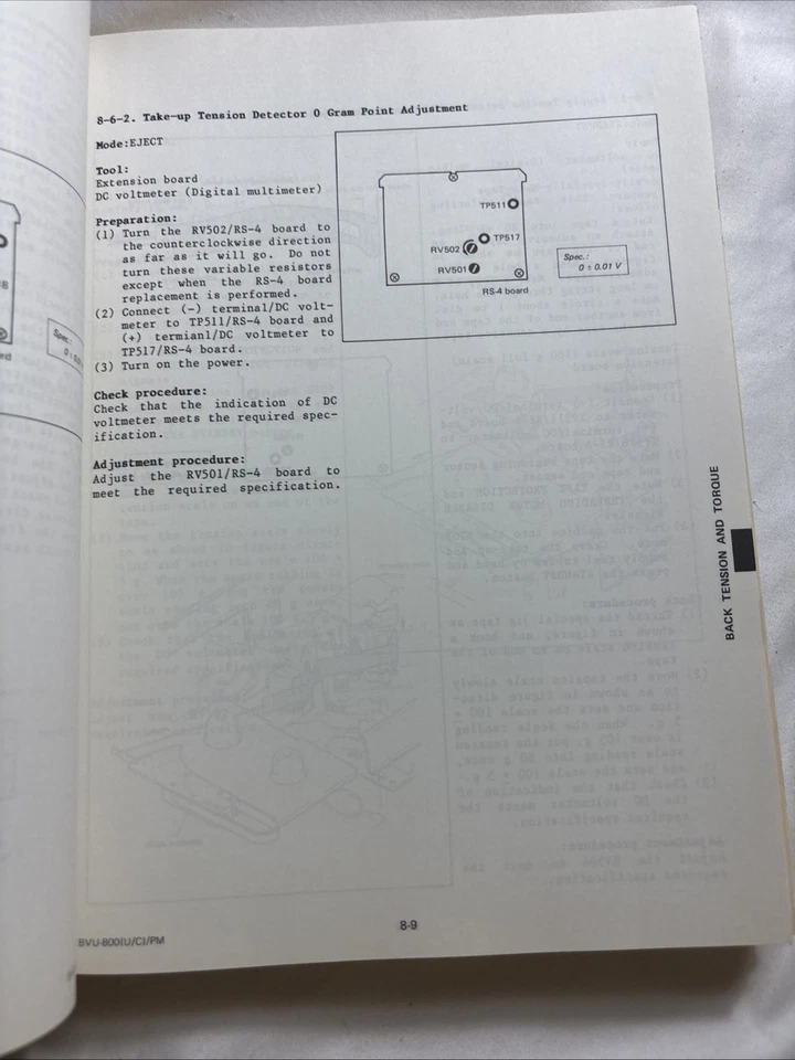 Руководство по эксплуатации и обслуживанию видеомагнитофона SONY® BVU-800 - Изображение 4 из 4