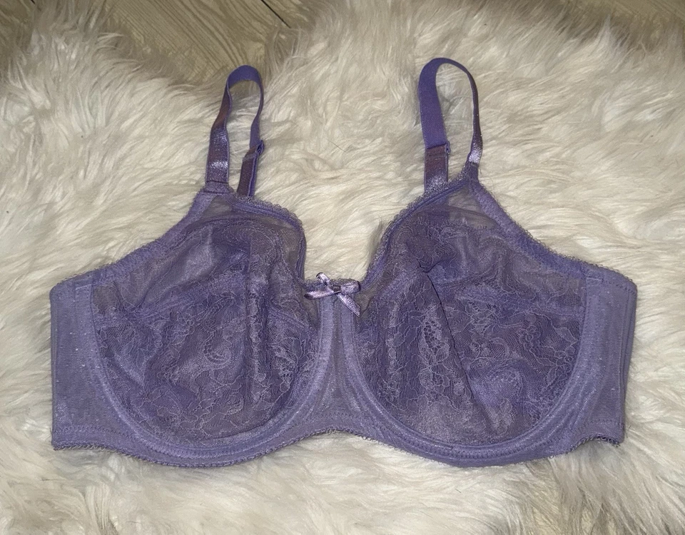 Wacoal 855186 ретро шик бюстгальтер на косточках без подкладки чистый кружева женщин 40C фиолетовый - Изображение 2 из 4
