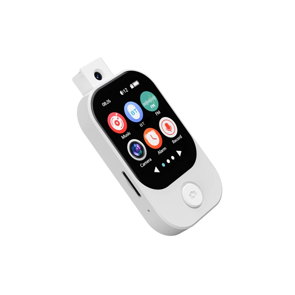 0GB White MP3 Music Player With Camera 2.01in Touchscreen Metal Frame Porta HEN - Image 2 of 4