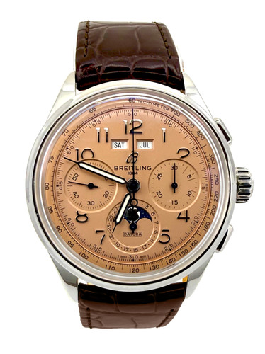 BREITLING HERITAGE PREMIER B25 DATORA 42 SALMON DIAL MEN
