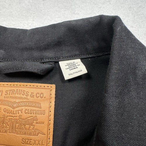 Levi’s Premium Mens Jacket Classic Denim Trucker Jacket XXL Black Wash (262) - Picture 7 of 9