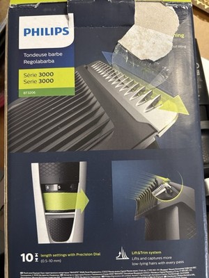 Philips Akku Beard Trimmer Series 3000 | Rasierer Bartschneider Gesicht 0,5-10mm