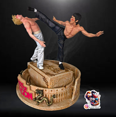 Bruce Lee The Way of the Dragon Kampfszene Statue Resin 1/5.