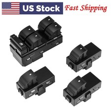 Power Window Switch For 07-13 Chevy Silverado GMC Driver Side & 3 Pcs Passenger