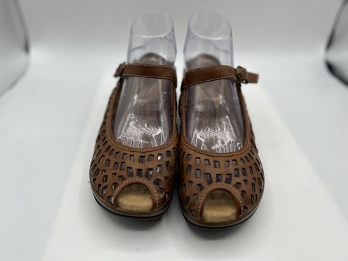 Rialto Damen-Sandale Größe 9,5 M braun Leder Slipper Mary Jane bequem - Bild 2 von 6