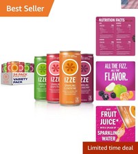 24-Count Izze Sparkling Juice, 8.4 Fl Oz Variety Pack Bold Flavors, No Sugar