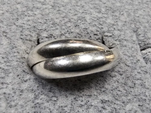 GRANDMA GRABE'S BEAUTIFUL VINTAGE 925 STERLING SILVER DOUBLE BAND 5G RING SIZE 7