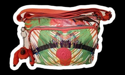 Kipling Reth Crossbody Bag Tropical Pockets Lightweight Adjustable Multicolor