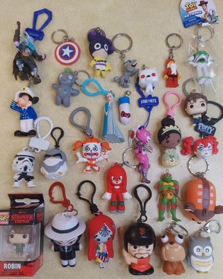 Mixed Lot of Character Keychains Various Lanyards Funko Disney Fortnite