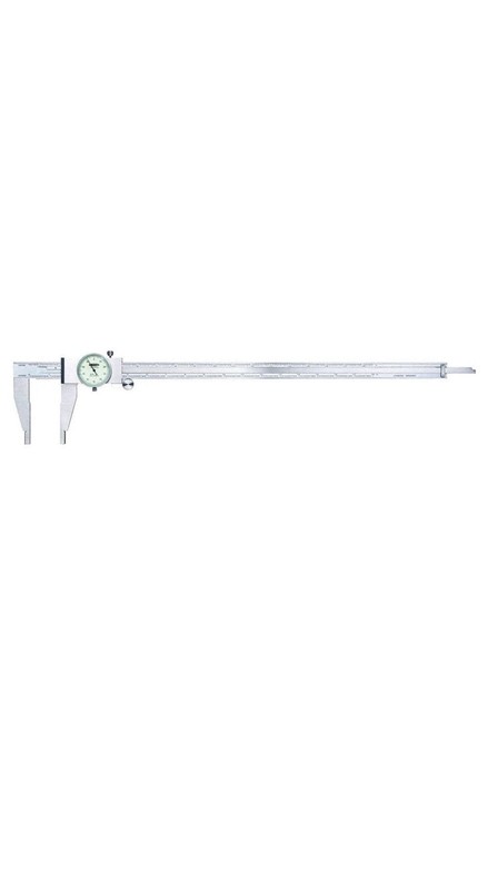 Insize 1316-24 Dial Caliper,0-24" Range,3" Jaw D,White
