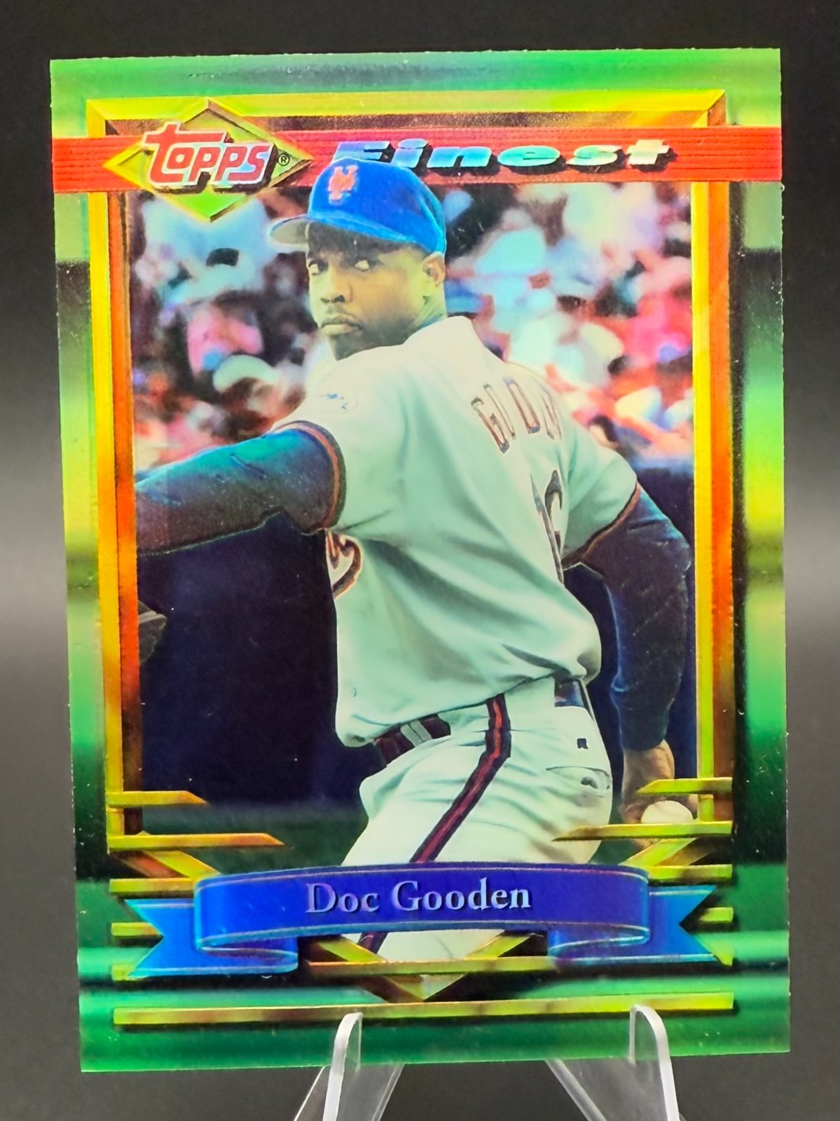 Dwight Doc Gooden 1994 Topps Finest Baseball Refractor Card #82 - New York Mets