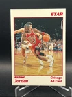 New ListingStar Michael Jordan Ad Cards - Michael Jordan White Border; Red Text