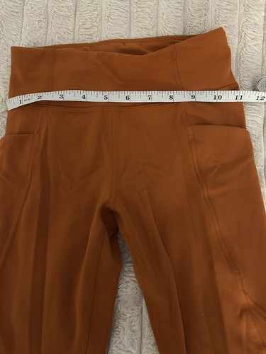 Athleta Girl High Rise Orange Stash Your Treasures Tight Leggings, Size M/8-10 - Picture 6 of 6