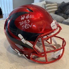 Will Anderson Jr Autographed Houston Texans Flash Full Size Speed Auth Helmet