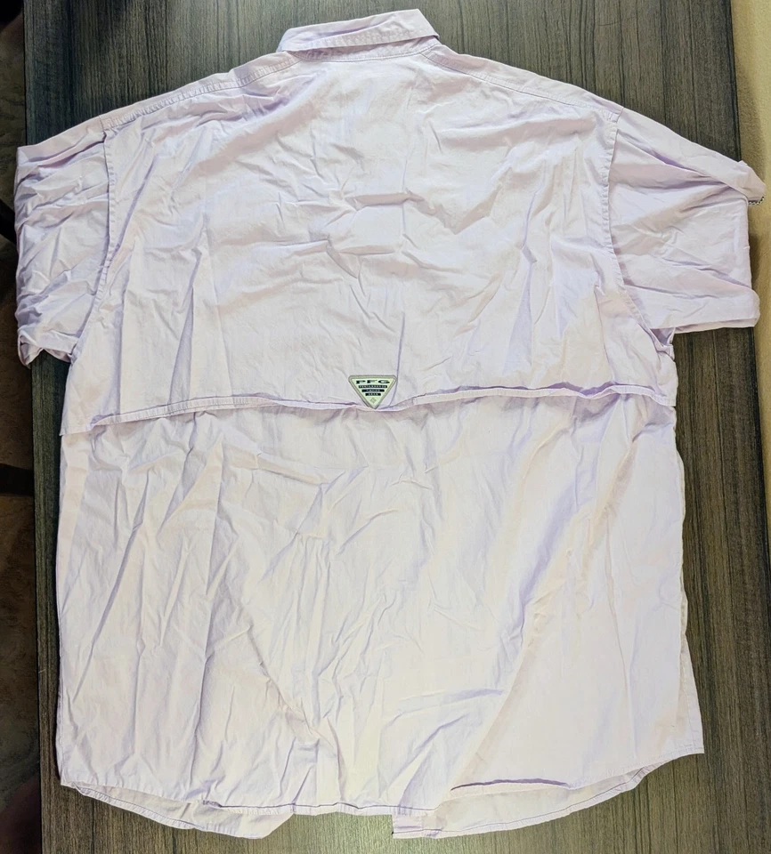 Camisa Columbia PFG Manga Larga Grande Lavanda Ventilada Pesca Exterior - Excelente Foto 4 de 4
