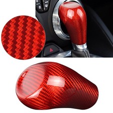 Carbon Fiber Red Gear Shift Knob Cover Trim Decor Fit Chevrolet Camaro 2016-2020