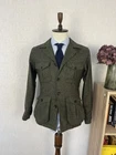 Collaro Shetland Wool Tweed by Moon Green Safari Blazer Jacket Size Small