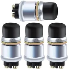 4Pcs Push Button Momentary Starter Switch, Weatherproof Engine Start Push Button