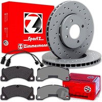 Zimmermann Sport Bremsscheiben 360Mm + BelÄGe Vorne Passend FüR Porsche Macan
