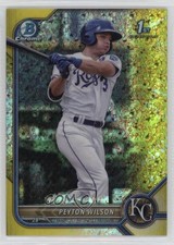 2022 Bowman Chrome Prospects Yellow Mini-Diamond Refractor /75 Peyton Wilson 2x4