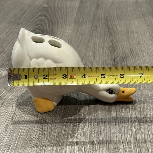 Soporte de cepillo de dientes de ganso de cerámica de colección Caddy Country Geese Cottagecore Pen Deco - Imagen 14 de 15