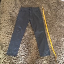 Kirkland Signature Gray Cotton Twill Pants 32 Button Stretch Pockets