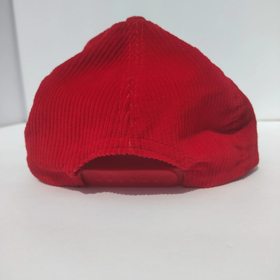 Made In Usa Vintage 80s Coca Cola Corduroy Rope Hat Snapback Red Coke - Image 4 of 4