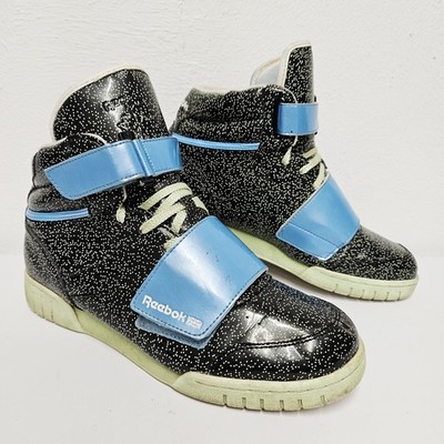 Reebok Exo Fit Hi SG Atmos Collab Größe UK 9 schwarz blau leuchtet im Dunkeln J07509