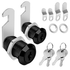 Keyed Alike Cabinet Locks - 3/4" Cylinder for Secure Storage - 2 Pack