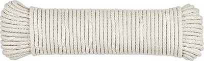 SteadMax 100 ft Natural Cotton Rope, Clothesline Cord, 1/4 inch 100ft, Beige 