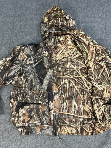 BERETTA Mossy Oak Shadow Grass HOODED REVERSIBLE Camo Hunting JACKET Men 2XL - Picture 6 of 12