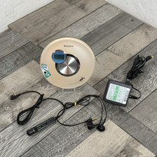 Sony D-EJ250 CD Walkman  Inline Remote Earphones  Charger Mains Power Supply
