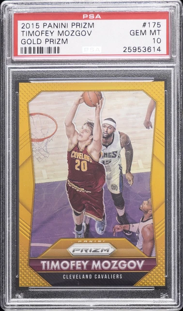 2015 PANINI PRIZM GOLD PRIZM #175 TIMOFEY MOZGOV /10 PSA 10