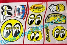 🔥 Qty 10 MoonEyes Racing MOON Eyes Sticker Equipped Vintage Hot Rod Stickers