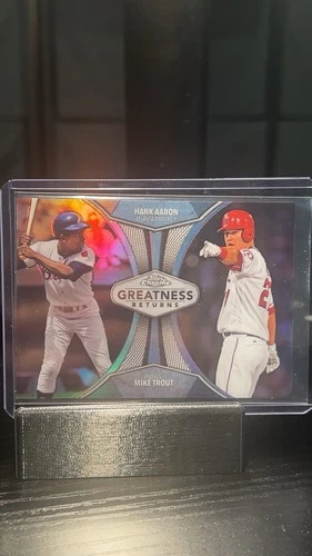 2019 Topps Chrome - Greatness Returns Mike Trout, Hank Aaron #GRE-8