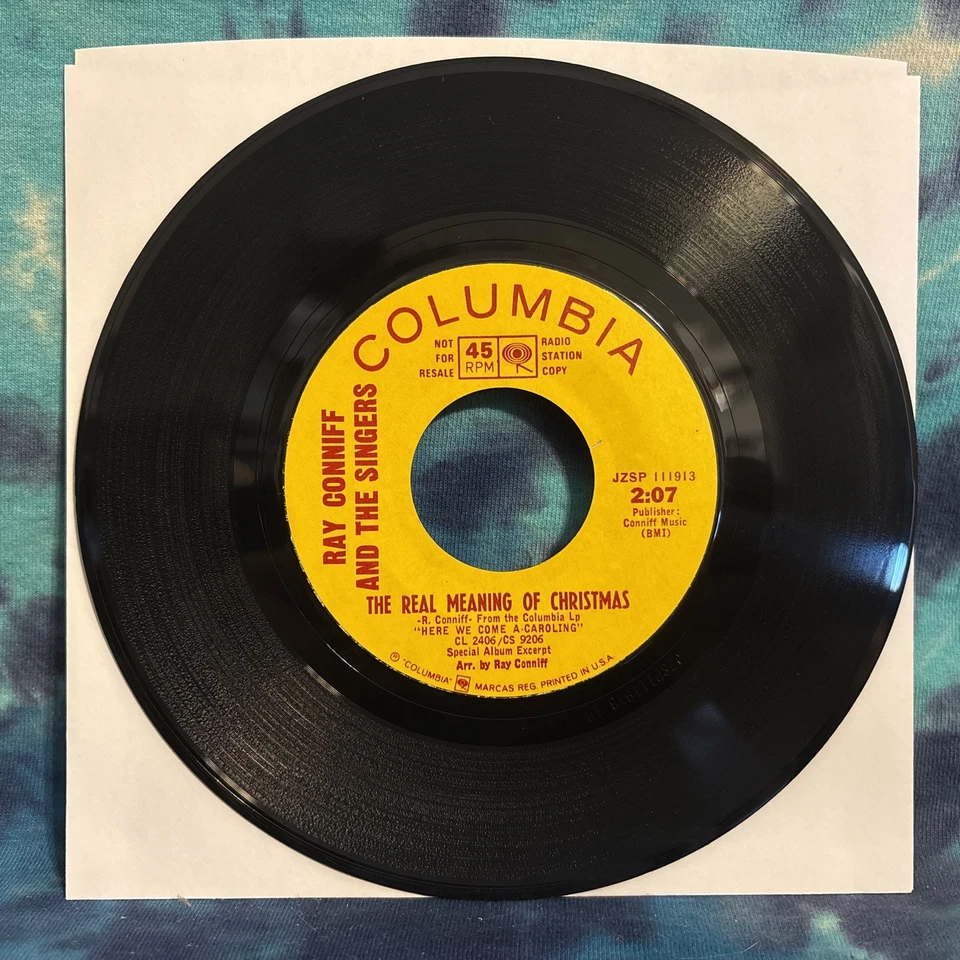 Ray Conniff 45 The Real Meaning Of Christmas / Frosty The Snowman WLP Promo RARE - Image 2 of 4