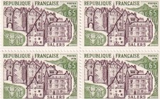 🦬Timbre France N°1793 en Bloc de 4 - Luxe ** - Salers - MNH** - 1974🦬