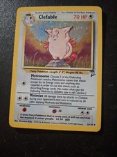 Clefable 5/130 Base Set 2 Rare Holo Pokémon Card