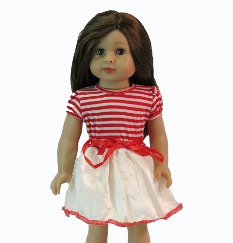 Red And White Dress Fits 18" American Girl Doll Clothing | eBay