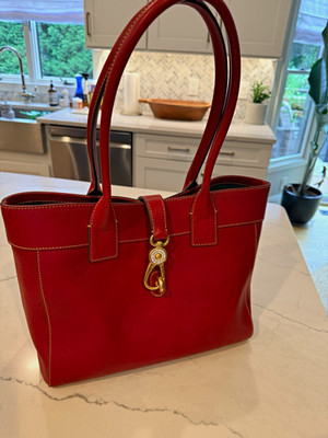 Dooney & Bourke Red Florentine large Amelie Tote Bag, new never used w/out tags