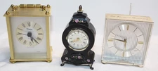 Lot of 3  Vintage Table Top Clocks Lot Various Brands Westclox Sheffield Devon