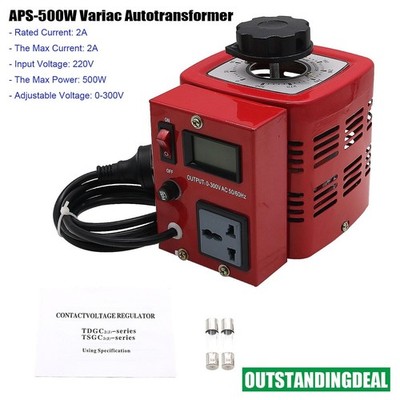 APS-500W 0.5KW 220V Variac Autotransformer Voltage Regulator 0-300V Output #mj