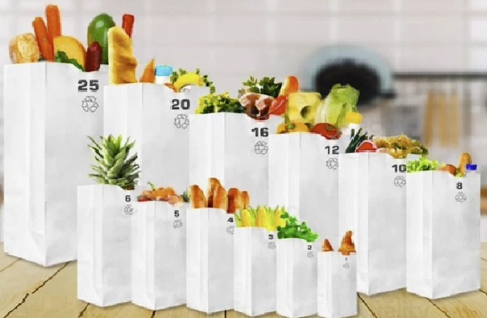 Белые крафт-бумажные обеденные пакеты емкостью 6 фунтов - бумажные пакеты, пакеты для выпечки, пакеты для конфет - Изображение 4 из 4